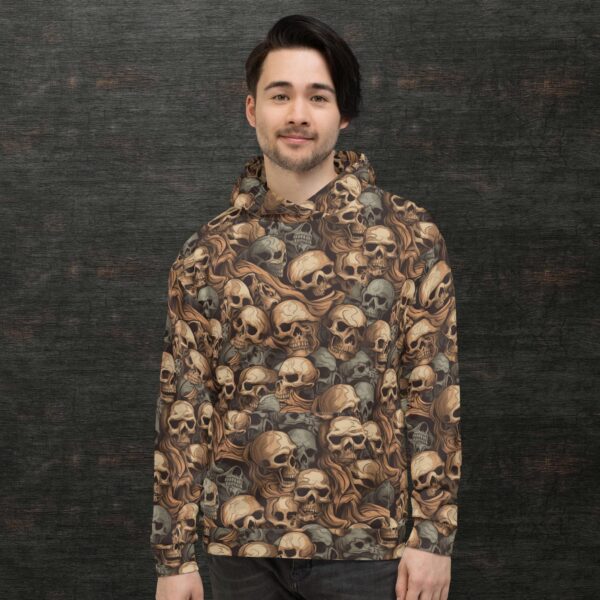 skull print hoodie unisex