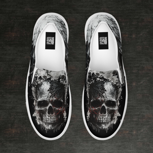mens canvas skull print canvas shoes