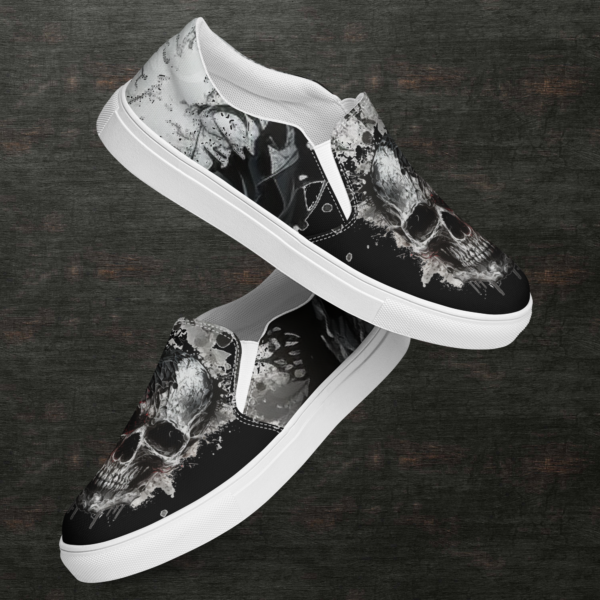 mens canvas skull print canvas shoes