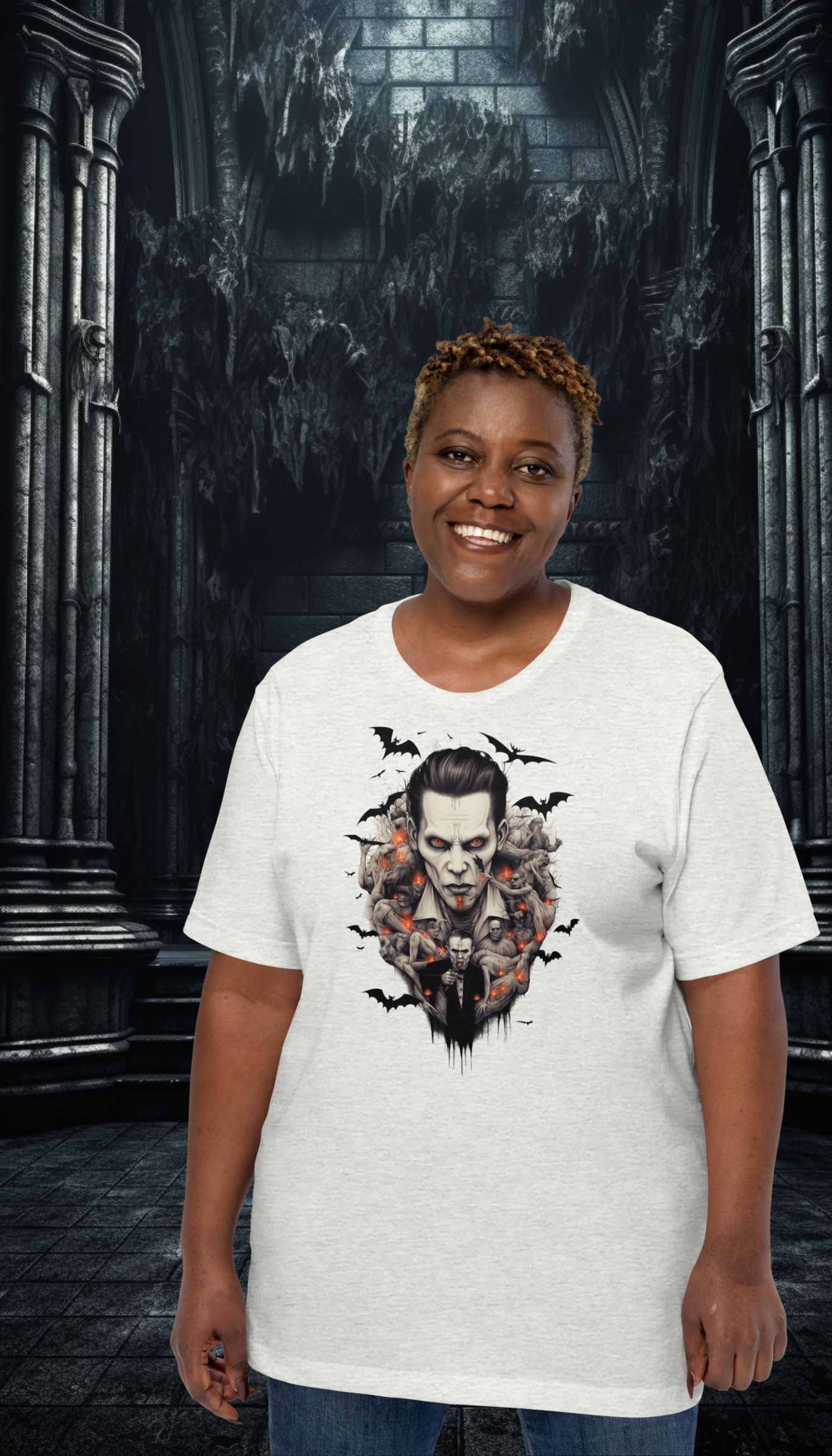 vampire design plus size tshirt