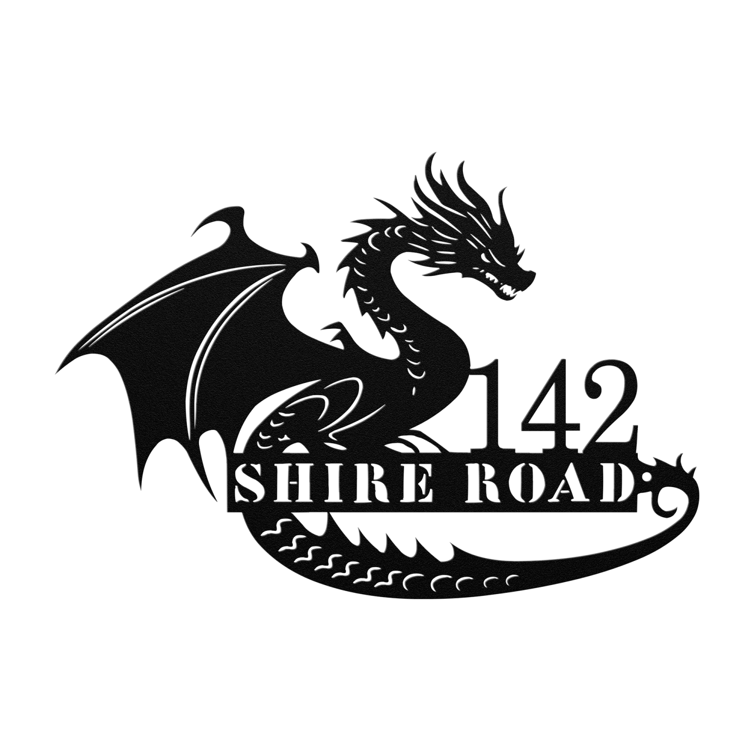 dragon address sign with home address