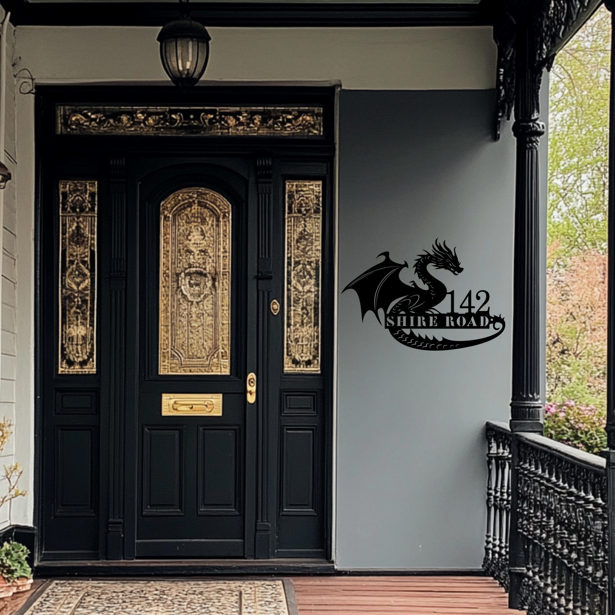 dragon-address-mockup dragon address sign customizable